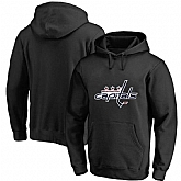 Men's Customized Washington Capitals Black All Stitched Pullover Hoodie,baseball caps,new era cap wholesale,wholesale hats